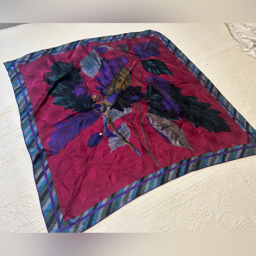 Floral Scarf with Bold Colors